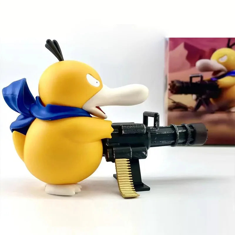 Pokemon Psyduck Action Figure — 9/15cm Gatling Gun Model for Desktop Decor & Gifts