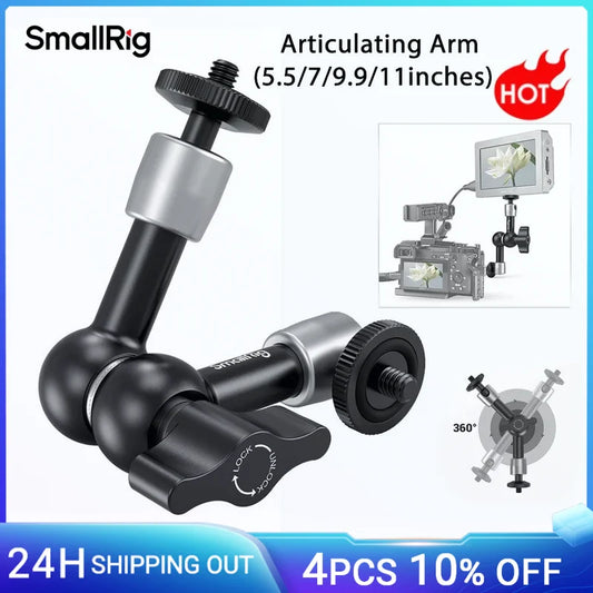 SmallRig 5.5" Articulating Magic Arm 2065B – Adjustable Friction Mount with 1/4" Screw for DSLR, LED Light & Monitor Accessories