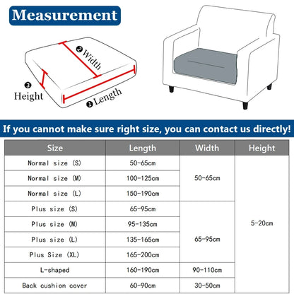 Thick Jacquard Elastic Sofa Seat Cover – Anti-Dust Removable Couch Cushion Protector Slipcover