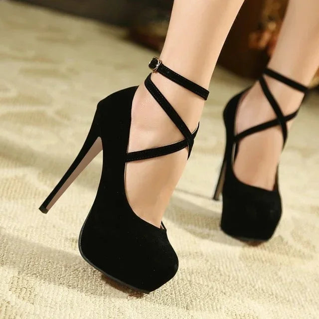 Women’s Platform Stiletto Pumps – Sexy Slingback High Heels for Party, Wedding & Banquet