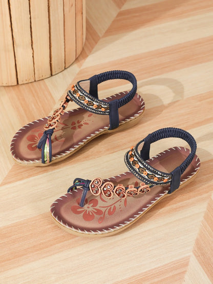 Women’s Bohemian Platform Sandals - Lightweight Soft Sole Casual Beach Shoes