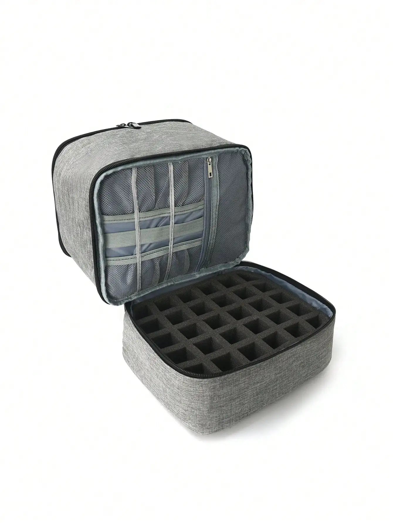 Women's Portable Double-Layer Nail Polish & Essential Oil Storage Bag – Multi-Function Organizer for Travel