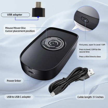 Undetectable Mouse Jiggler 5V 1A – Wired & Wireless Mouse Mover for PC, Keeps Computer Active & Awake