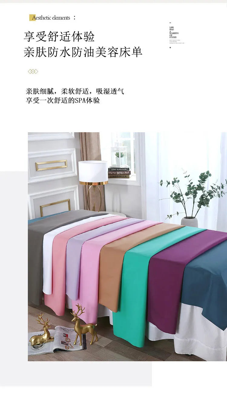 Waterproof Oilproof Beauty Salon Bed Sheets – Skin-Friendly Spa Massage Table Covers for Salon & Barbershop
