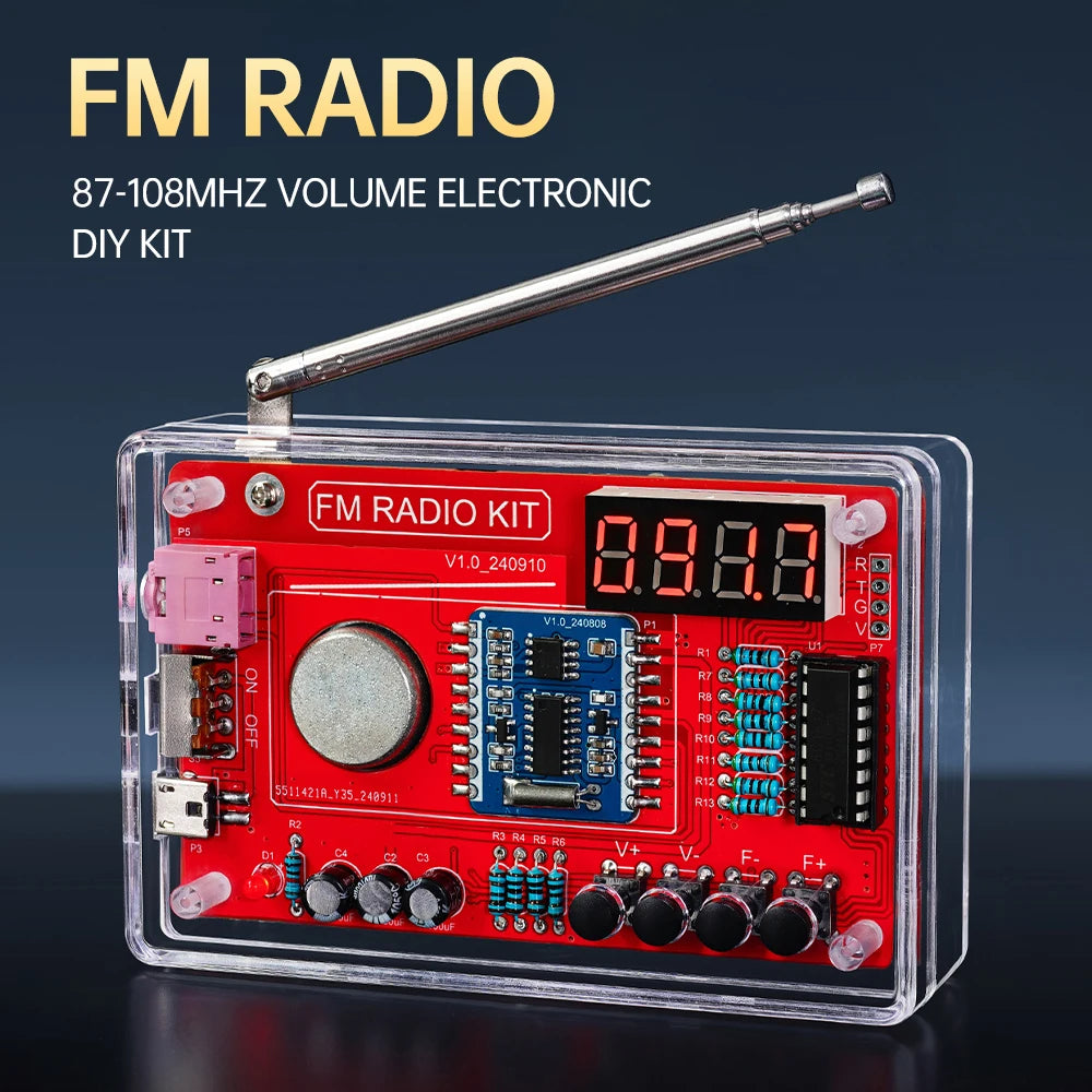RDA5807 FM Radio DIY Soldering Kit - 87–108MHz Radio Project for STEM Education, School Teaching & Electronics Hobbyists