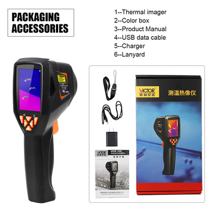 VICTOR 256×192 Android Thermal Imager - 25Hz Type-C Thermal Camera with -15°C to 600°C Range for Electrical & HVAC Inspection