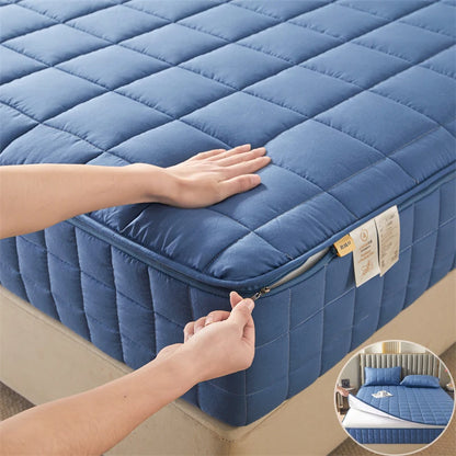 All-Inclusive Zipper Mattress Cover - Thick Quilted Fitted Mattress Protector Pad with Customized Sizes