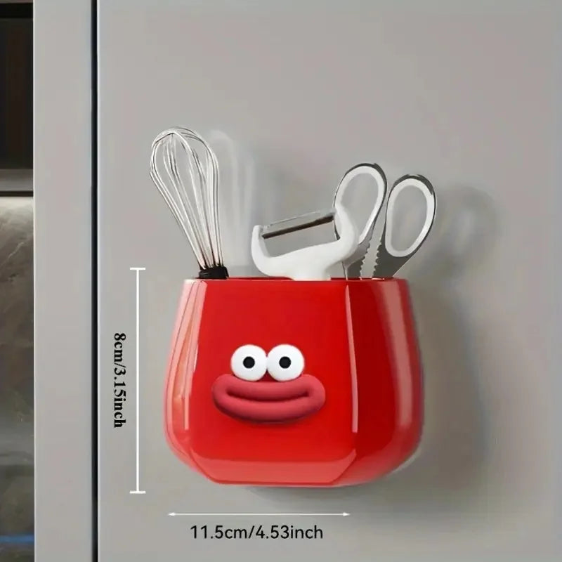Magnetic Desktop Storage Box - Multi-Functional Pen Holder & Organizer for Home Office Kitchen Bathroom