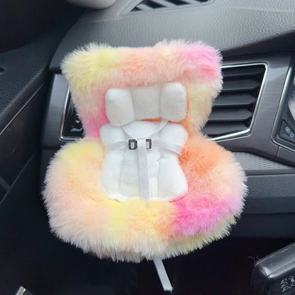 Labubu Car Doll Safety Seat – Kawaii Plush Aromatherapy Air Freshener for Ob11 & Dolls up to 18cm