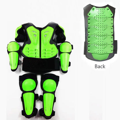 Full Body Protective Armor for Kids & Youth – Motocross, Skating Vest with Chest, Spine, Knee & Elbow Guards (0.8-1.6m)