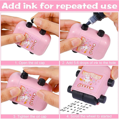 2-in-1 Teaching Stamp: Fill-In-The-Blank & Math Roller - Reusable Design for Digital Math Practice up to 100