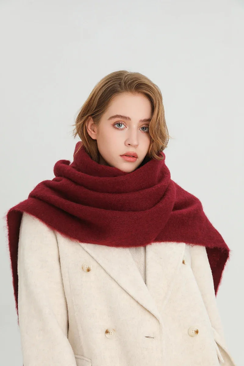Women’s Winter Cashmere Scarf – Thick Soft Pashmina Shawl with Tassels, Warm Blanket Wrap & Long Poncho Echarpe