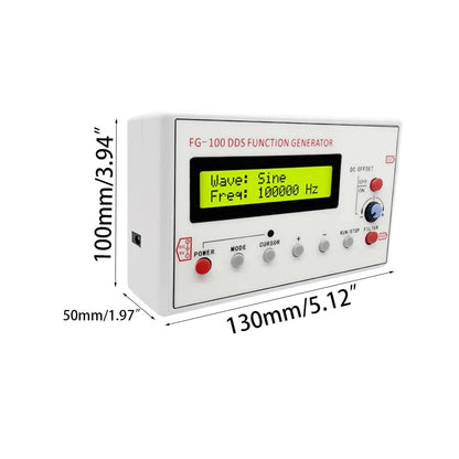 FG-100/FG-200 DDS Function Signal Generator - 0.01Hz–500kHz Frequency Counter & Sine, Square and Sawtooth Waveform Source