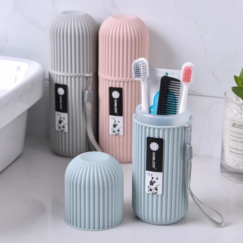 Portable Toothbrush and Toothpaste Holder Case - Travel, Camping, Outdoor, Hotel and Bathroom Use