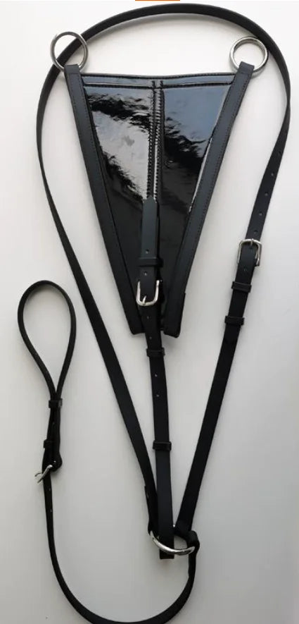 Bow Leather Horse Chest Strap - PVC Equestrian Riding Tack for Long-Distance Riding