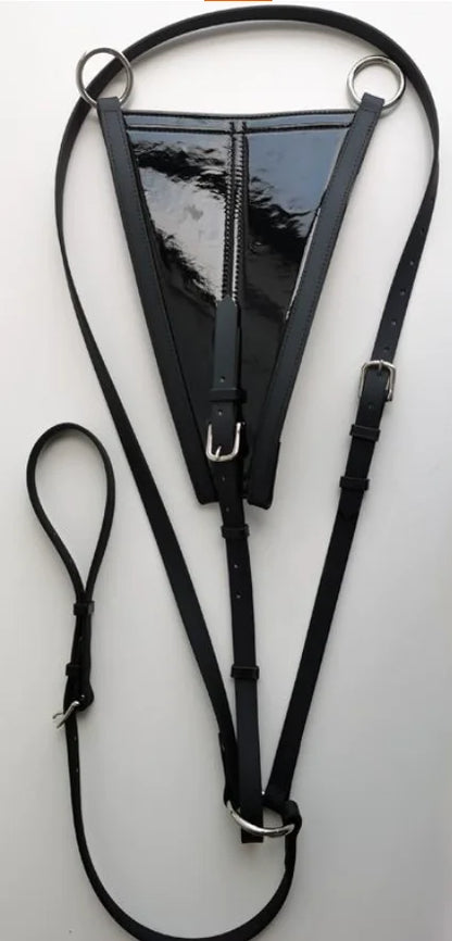 Bow Leather Horse Chest Strap - PVC Equestrian Riding Tack for Long-Distance Riding