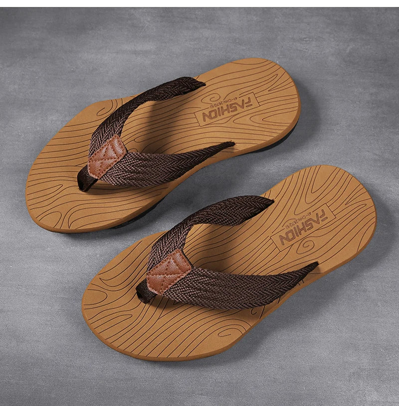High Quality Men's Flip Flops – Fashion Summer Beach Slippers, Breathable & Thick Sole Casual Outdoor Sandals