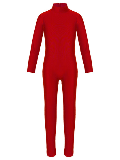 Kids Girls Full Body Gymnastics Bodysuit, Ballet Dance Jersey Leotard, Jumpsuit Sports Unitard, Children Dancewear and Sportswear