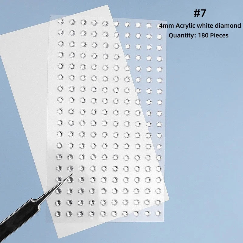 Mix 2mm/3mm/4mm Hair Pearls – Self-Adhesive Stickers for Hair, Face, Makeup, Nails & DIY Crafts