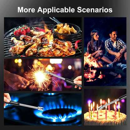 3PCS Rechargeable Electric Plasma Arc Lighters — Type-C Windproof Lighter for Kitchen, Candle, and BBQ Grill