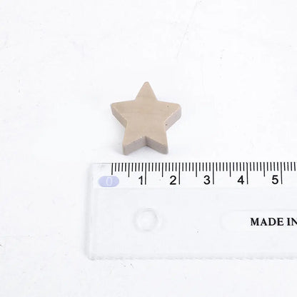 50pcs Natural Wooden Star Beads – Unfinished DIY Wood Beads for Handmade Jewelry Making & Craft Accessories