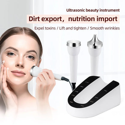 Ultrasound Skin Care Beauty Machine – High-Frequency Facial and Eye Massager for Face Lifting, Deep Cleansing, and SPA Treatment