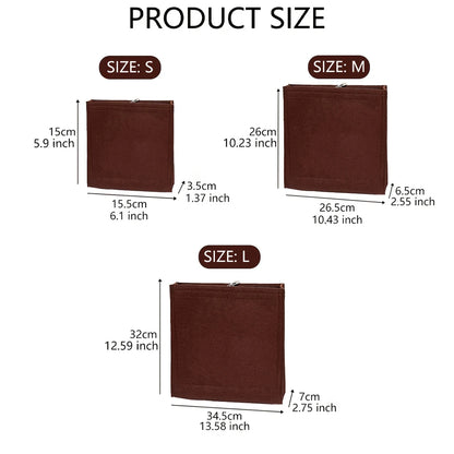 Vertical Tote Insert Organizer — Felt Liner with Pockets for Wallets, Cosmetics & Handbag Storage