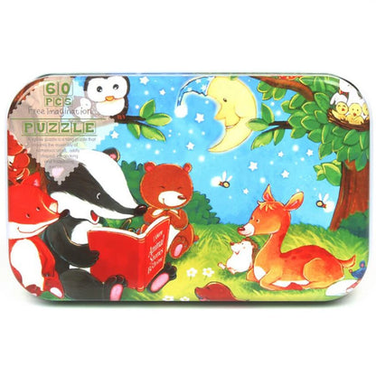60-Piece Jigsaw Puzzle Set — Cartoon Animals & Vehicles Montessori Educational Toys for Kids, Perfect Christmas Gifts