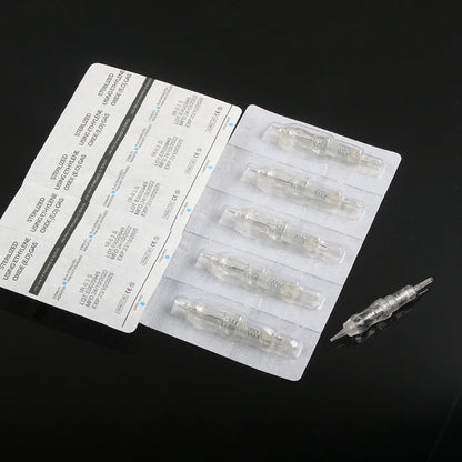 10/50PCS Disposable Tattoo Cartridges – Revolution Needles for Eyebrow & Lip PMU, Fits P300 Machine