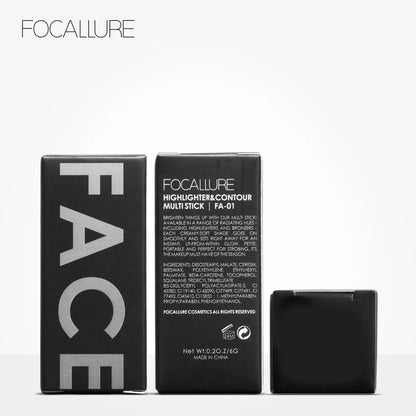 FOCALLURE Bronzer Highlighter Stick - Waterproof Body & Face Contour, Corrector & Illuminator Cream for Women's Makeup