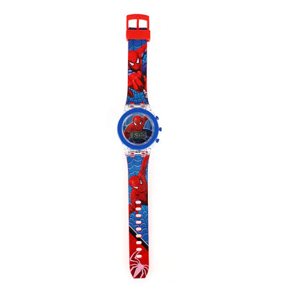 Flash Light Spiderman Kids Watch – Cartoon Hello Kitty & Mickey Design for Boys & Girls, Student Gift with Free Shipping