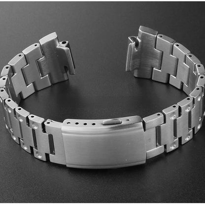 Stainless Steel Metal Case & Strap for Casio G-SHOCK DW5600, GW-M5610, 5000 & GW-B5600 – Gold & Black Modified Watchband