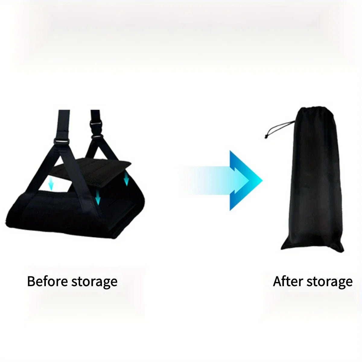 Travel Rest Hammock - Portable Footrest for Office, Train & Airplane Seats