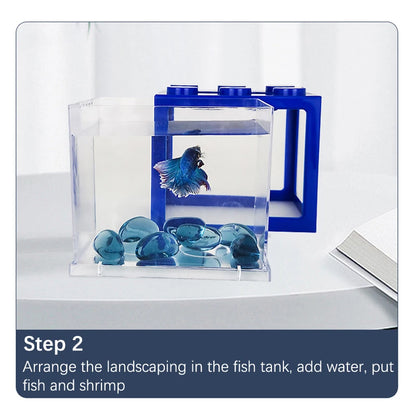 Creative Multicolor Stackable Mini Aquarium & Pet Box - Building Block Fish Tank for Reptiles, Insects & Small Pets