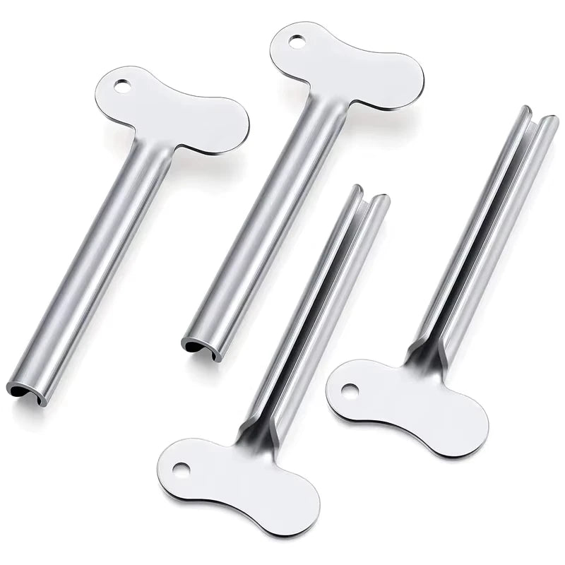 Stainless Steel Tube Squeezer - Metal Toothpaste, Hair Dye & Cosmetic Tube Press Tool for Bathroom Use
