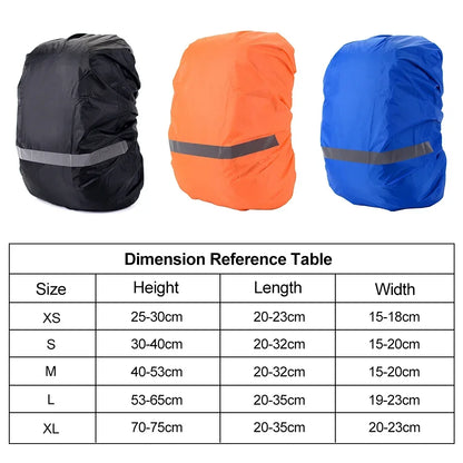 8-70L Reflective Backpack Rain Cover – Waterproof Outdoor Cover for Cycling, Hiking & Climbing Rucksack