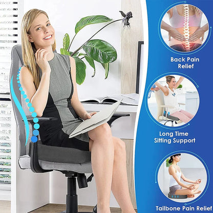 U-Shaped Memory Foam Coccyx Seat Cushion – Tailbone Pain Relief Pillow for Chair, Car & Office Use
