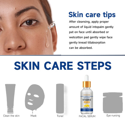 Vitamin E Facial Serum – Moisturizing Skin Care Essence for Pore Care, Fine Lines & Dark Spot Appearance
