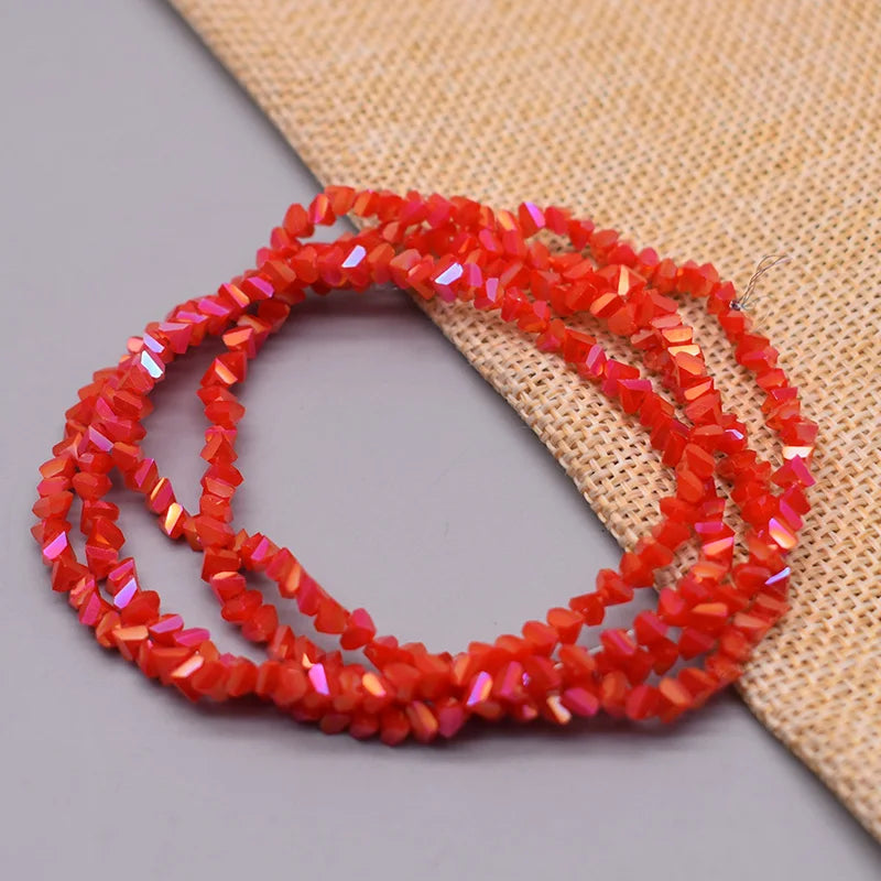 Yanqi Triangle Crystal Beads - 38 Colors 4mm Loose Glass Beads for DIY Jewelry Making Earrings Necklace Crafts