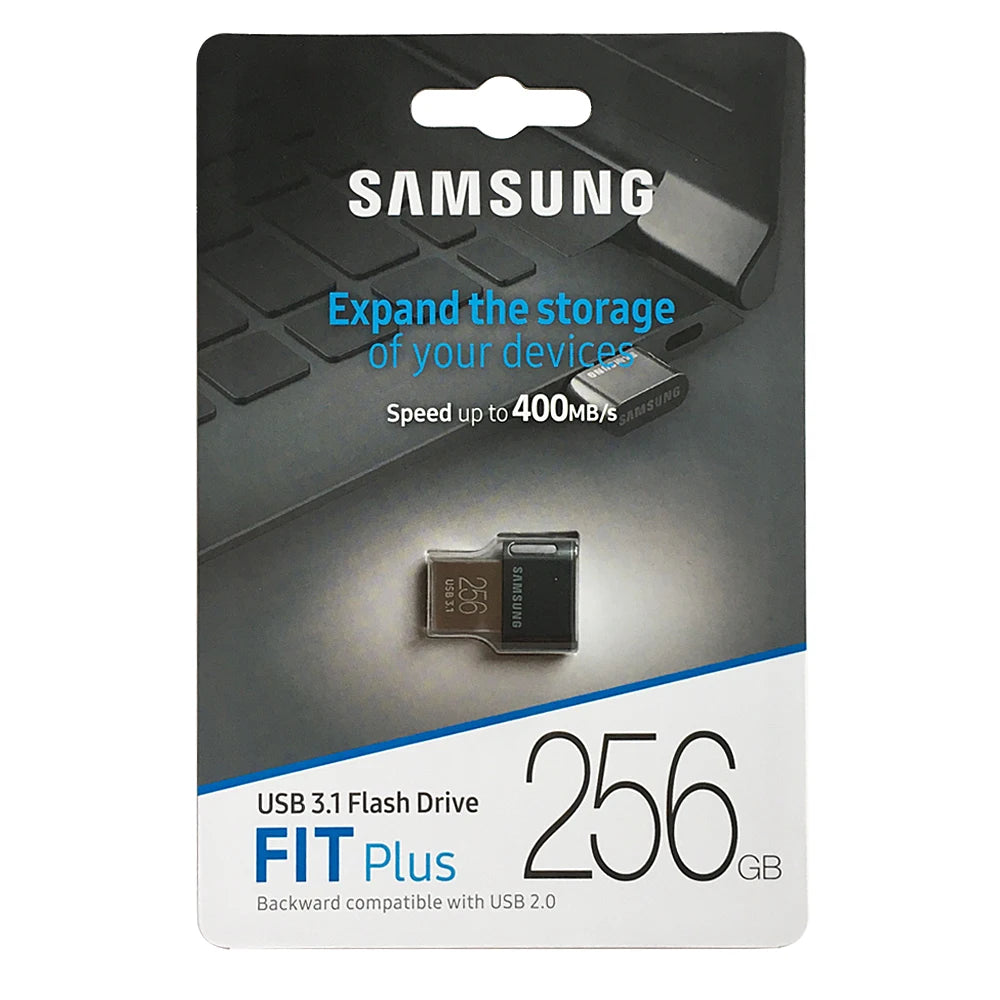 Samsung FIT Plus USB 3.1 Flash Drive - Mini High-Speed Pen Drive 64GB–512GB Up to 400MB/s