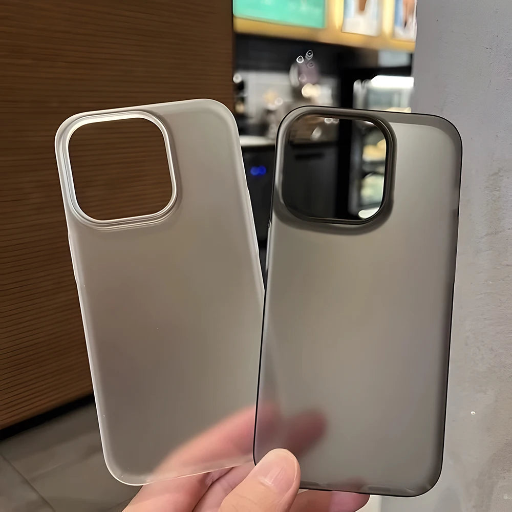 Transparent Matte Silicone iPhone Case - Soft Shockproof Cover for iPhone 11–18, Air & Pro Max Models