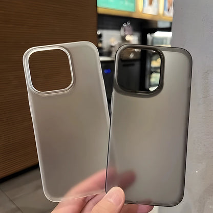 Transparent Matte Silicone iPhone Case - Soft Shockproof Cover for iPhone 11–18, Air & Pro Max Models