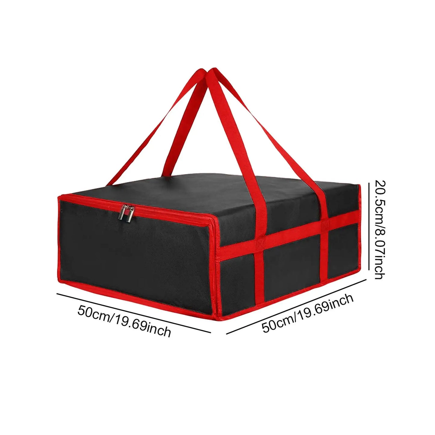 Pizza Insulated Delivery Bag – Thermal Food Warmer Carrier Tote for Hot Pizza, Takeaway & Grocery Shopping, Portable Heat Retention Bag