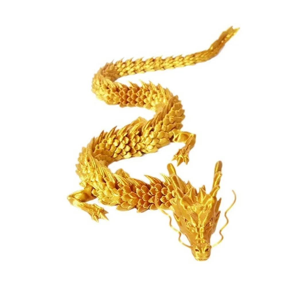 3D Printed Gem Dragon Fidget Toy - Articulated Rotatable Crystal Dragon Gift