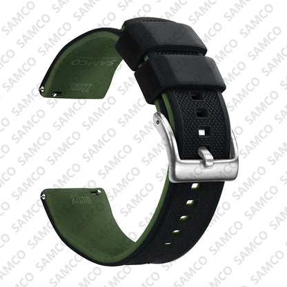 Quick-Release Silicone Watch Band - 18mm, 20mm and 22mm Rubber Replacement Strap for Huawei, Samsung Galaxy and Garmin Watches