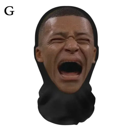 3D Printed Realistic Face Mask - Stretch Mesh Full Head Cosplay Balaclava for Role Play & Hip Hop Costume