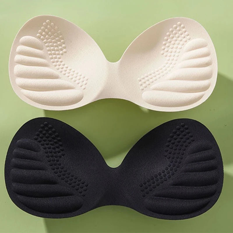 Thick Invisible Removable Push-Up Bra Pads – Latex Swimwear Inserts for Women, Chest Foam Cups