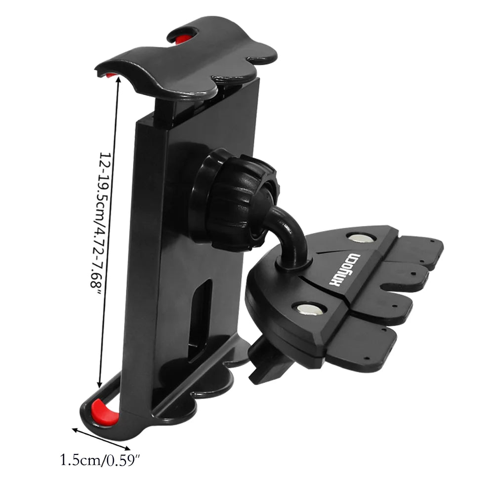 Adjustable Car Tablet Holder Stand | Universal CD Mount for 7-11 Inch Tablets | Compatible with iPad, Samsung Galaxy Tab, and More!