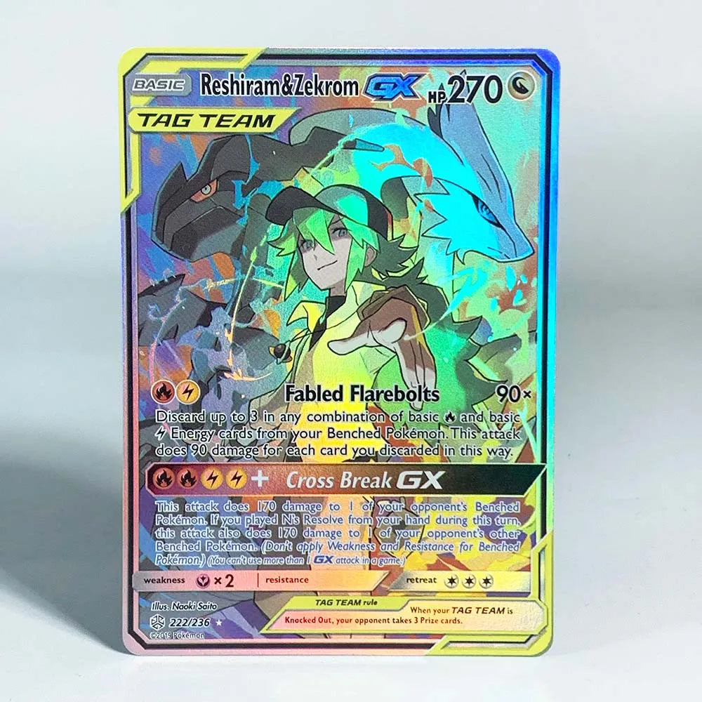 Pokemon Ancient Mew Collection Card – Classic Limited Anime Cards, Zekrom, Reshiram, Victini Holographic Proxy, Gift Toy