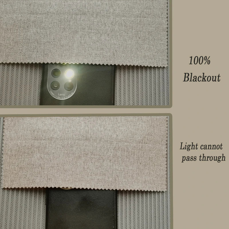 Asazal Linen Blackout Curtains – Luxury Modern Opaque Drapes for Living Room & Bedroom, Full Shading Window Decoration